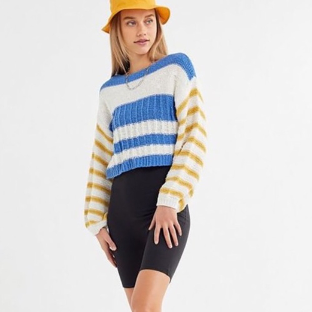 Urban Outfitters Beau Striped Boat Neck Sweater